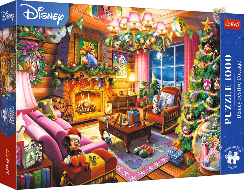 TREFL Puzzle Premium Plus Disney: Vánoční chaloupka 1000 dílků