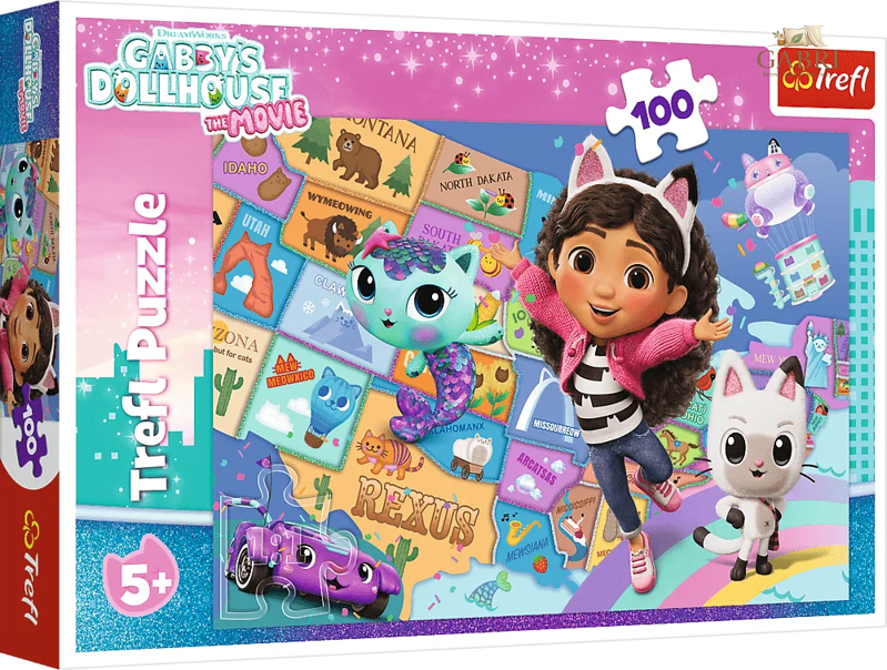 TREFL Puzzle Gábinin kouzelný domek: Přátelství v kočičím domku 100 dílků