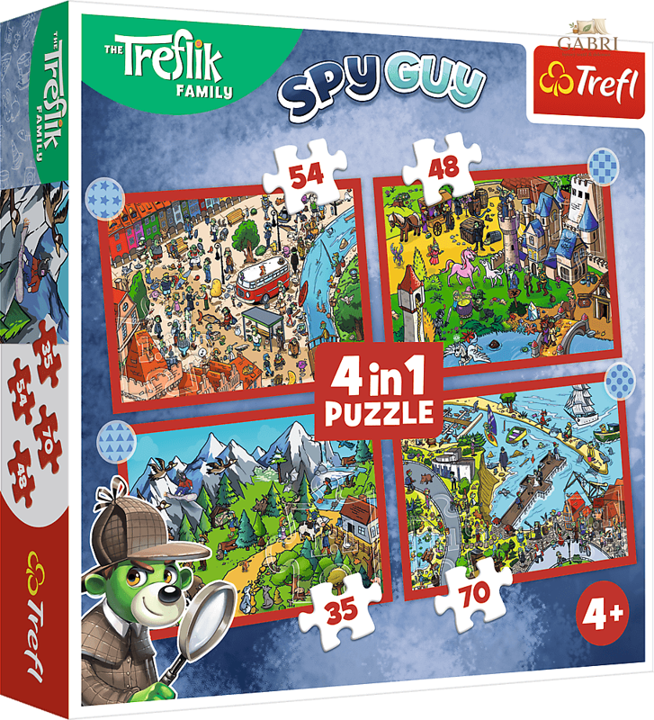 Puzzle Treflíci: Cesty Treflíků 4v1 (35,48,54,70 dílků)