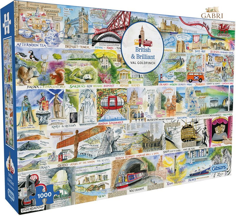 GIBSONS Puzzle Britské a brilantní 1000 dílků
