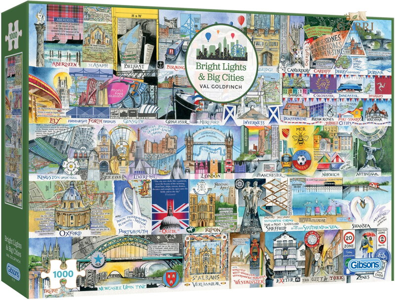 GIBSONS Puzzle Jasná světla a velká města 1000 dílků