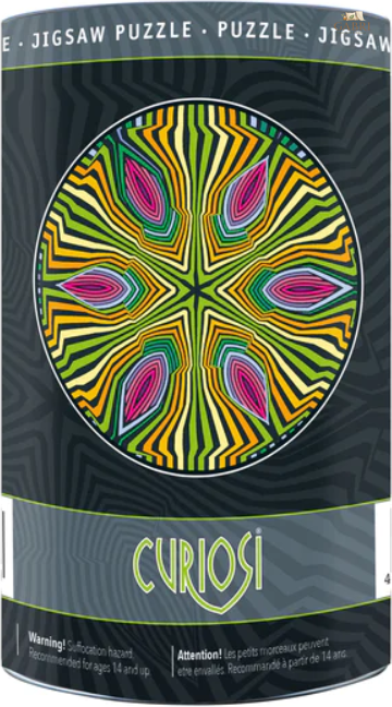 CURIOSI Oboustranné dřevěné puzzle Double: Hippie 88 dílků