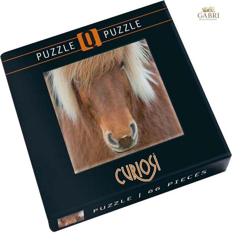 CURIOSI Čtvercové puzzle Q Animal: Kůň 66 dílků
