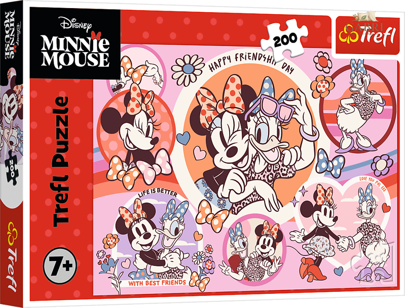 TREFL Puzzle Disney: Minnie a Daisy 200 dílků