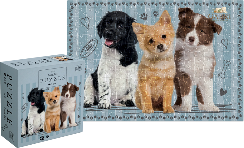 INTERDRUK Puzzle Mláďata: Štěňata 250 dílků