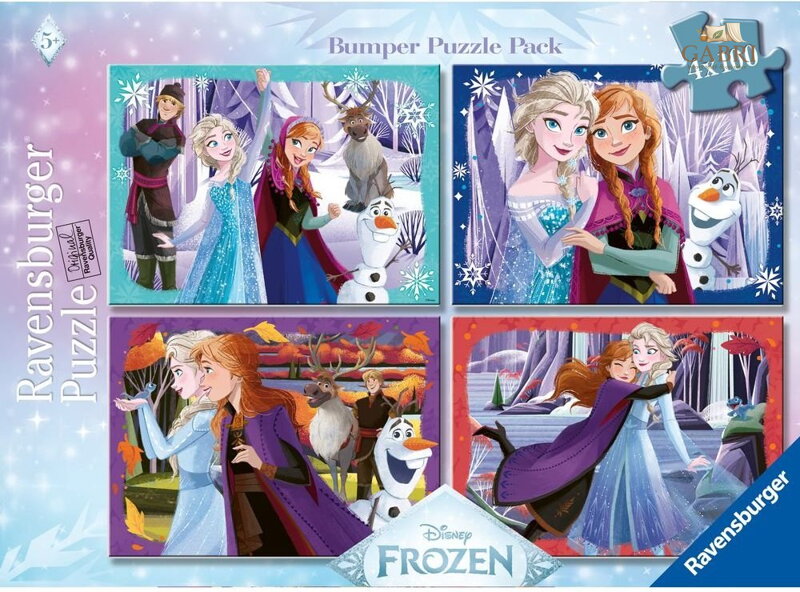 RAVENSBURGER Puzzle Disney: Ledové království 4x100 dílků
