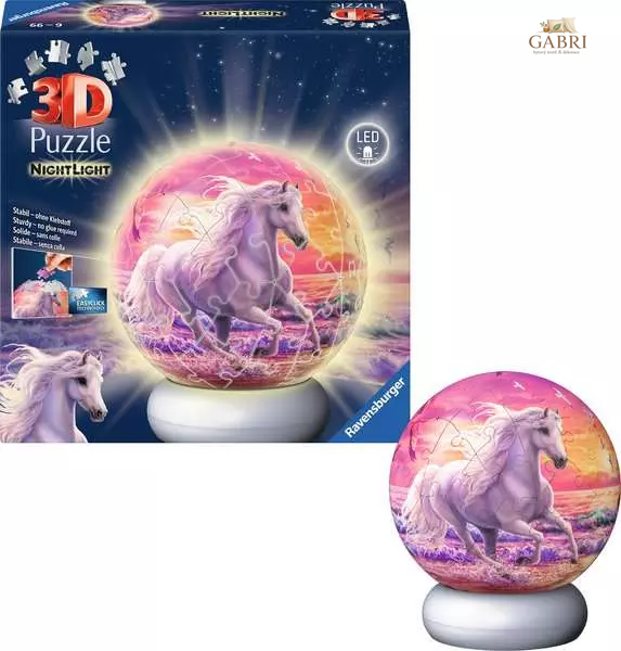 RAVENSBURGER Svítící 3D puzzle Kůň (Noční edice) 72 dílků
