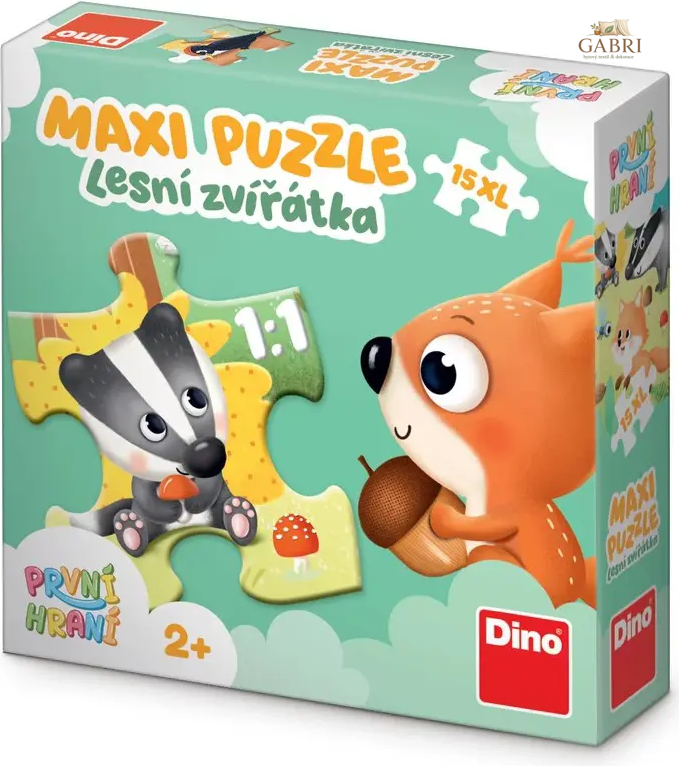DINO Puzzle Lesní zvířátka XL 15 dílků