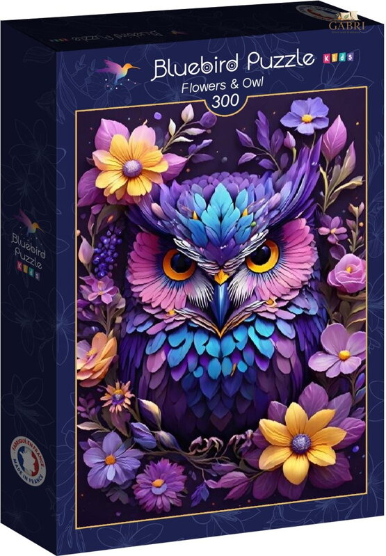 BLUEBIRD Puzzle Květiny a sova 300 dílků