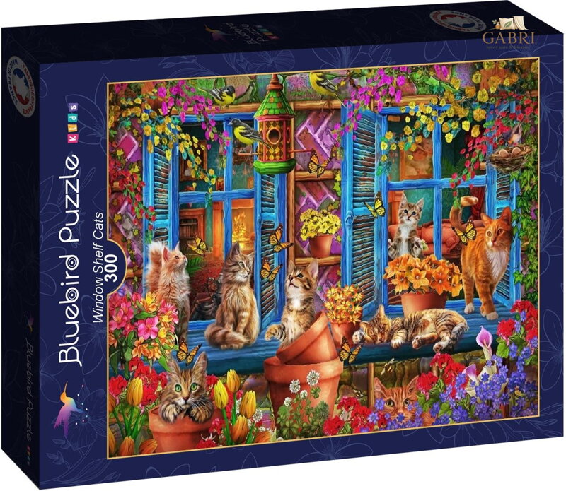 BLUEBIRD Puzzle Parapet s kočkami 300 dílků