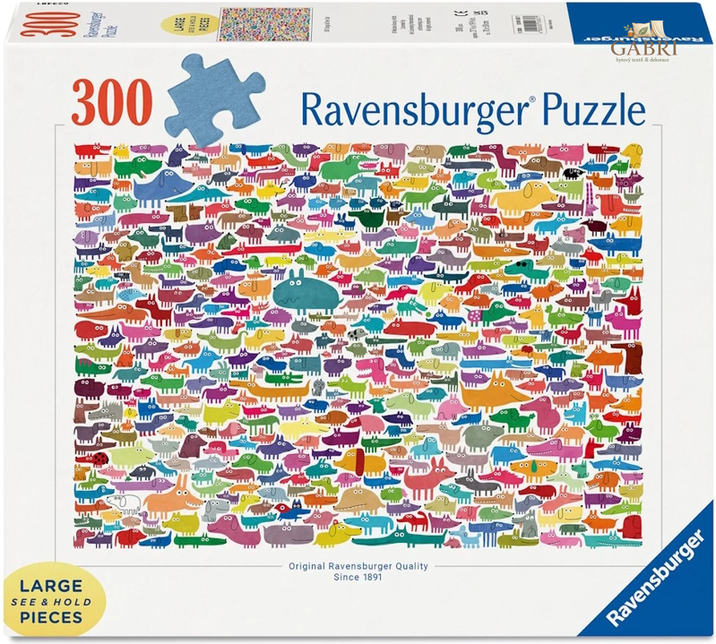 RAVENSBURGER Puzzle 387 psů & 1 kočka XXL 300 dílků