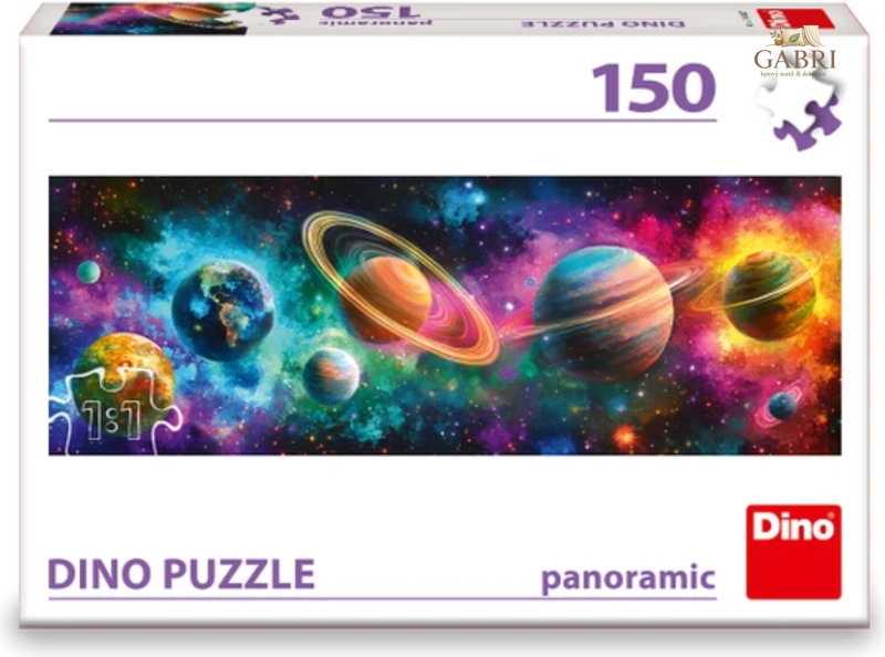 DINO Panoramatické puzzle Barevné planety 150 dílků