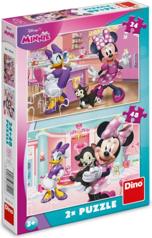 DINO Puzzle Minnie a Figaro 24+48 dílků