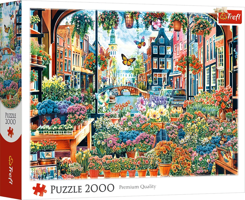 TREFL Puzzle Květinářství v Amsterdamu 2000 dílků