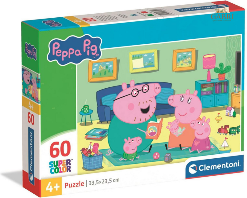 CLEMENTONI Puzzle Prasátko Peppa 60 dílků
