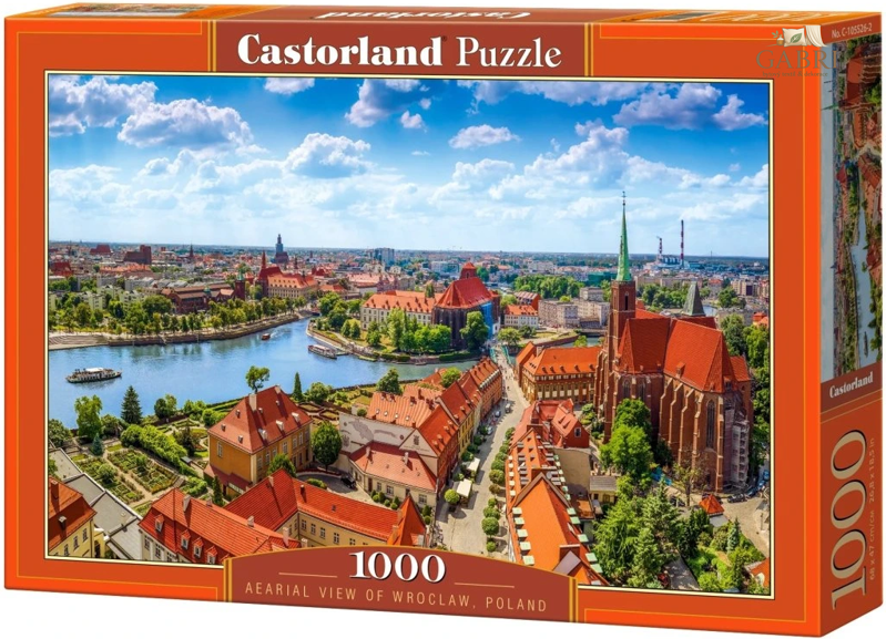 CASTORLAND Puzzle Letecký pohled na Vratislav, Polsko 1000 dílků