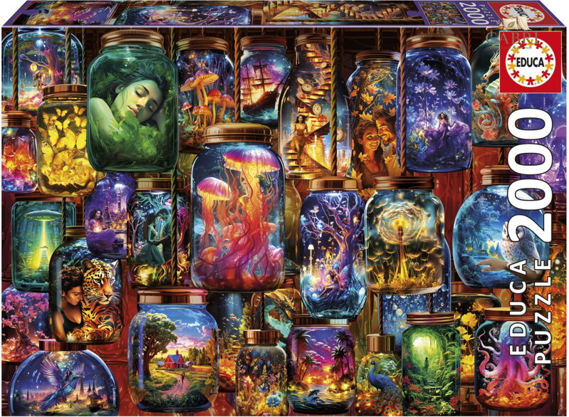EDUCA Puzzle Sny ve sklenici 2000 dílků