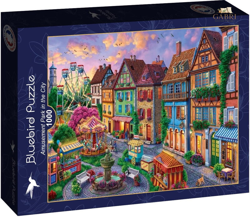 BLUEBIRD Puzzle Zábavní park ve městě 1000 dílků