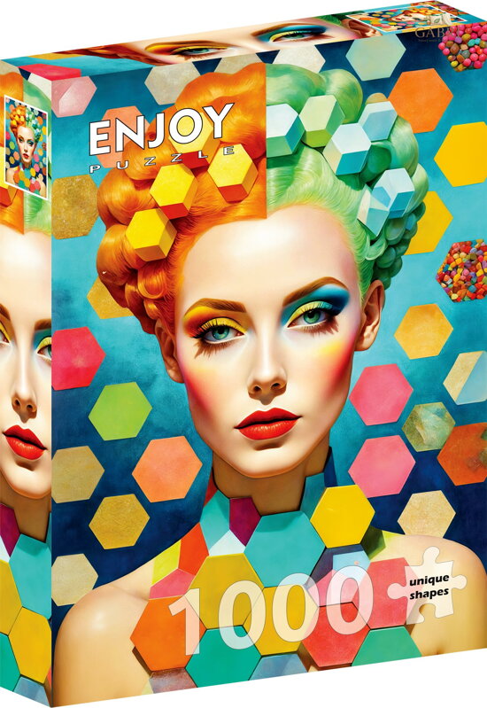 ENJOY Puzzle Hexagonální portrét 1000 dílků