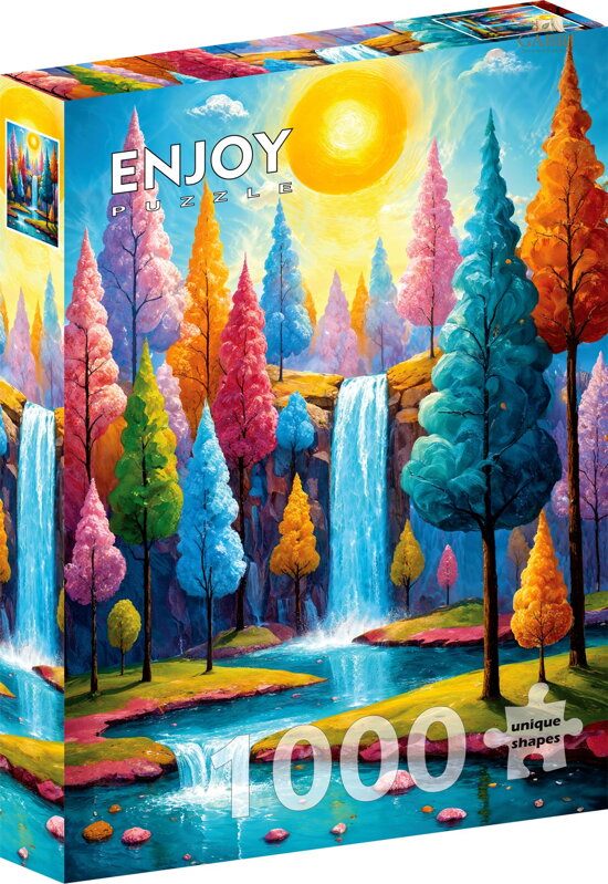 ENJOY Puzzle Lesní kaskáda 1000 dílků
