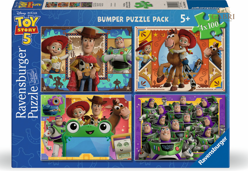 RAVENSBURGER Puzzle Toy Story 5: Příběh hraček 4x100 dílků