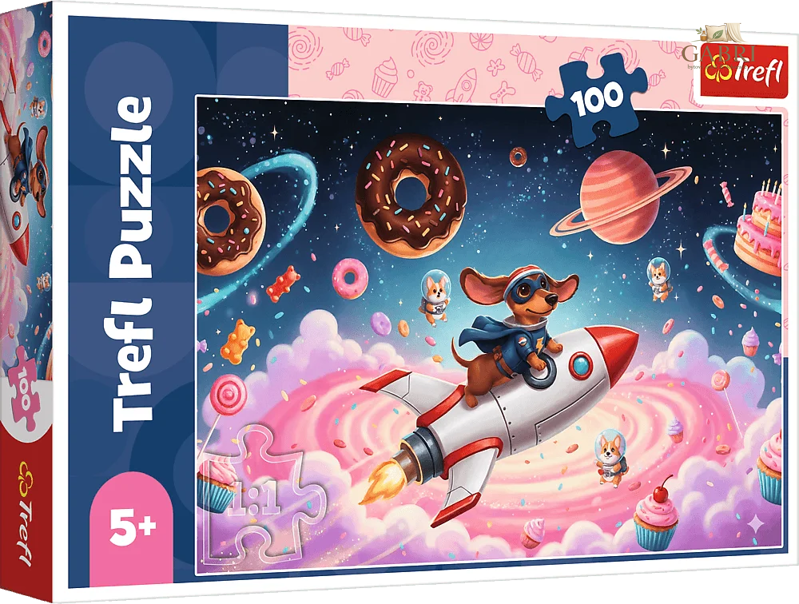 TREFL Puzzle Jezevčík na raketě 100 dílků