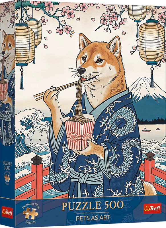 TREFL Puzzle Premium Plus Pets as Art: Shibina nudlová meditace 500 dílků