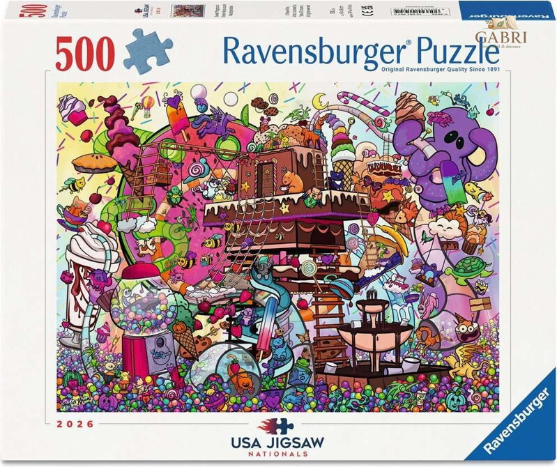 RAVENSBURGER Puzzle USA Jigsaw Nationals: Sladké hřiště 500 dílků