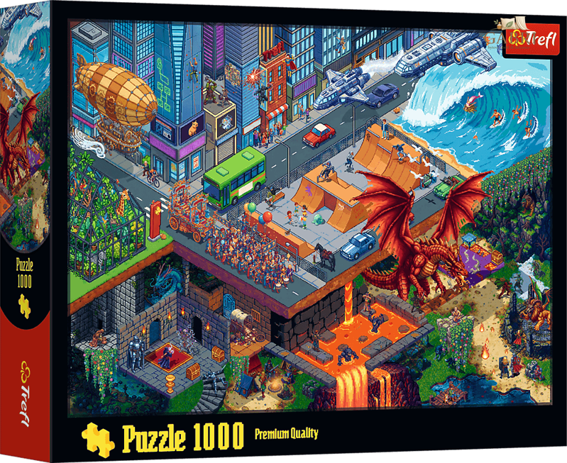 TREFL Puzzle Pixelové město 1000 dílků