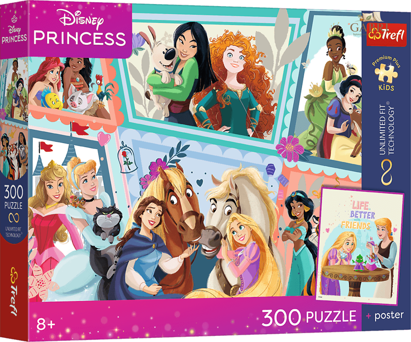 TREFL Puzzle Premium Plus Kids Disney princezny: Nádherný ples 300 dílků