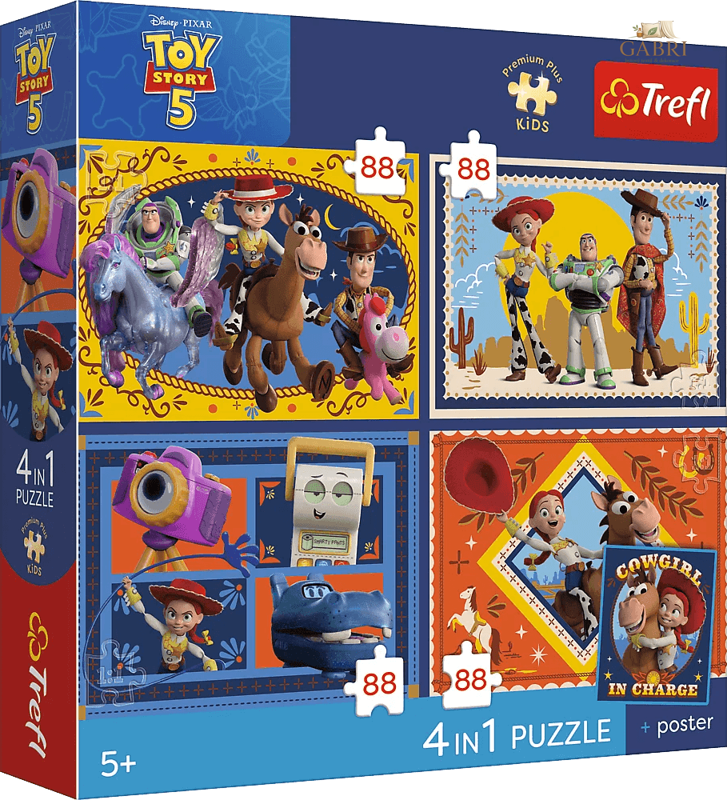 TREFL Puzzle Premium Plus Kids Toy Story 5: Čas na hraní 4x88 dílků