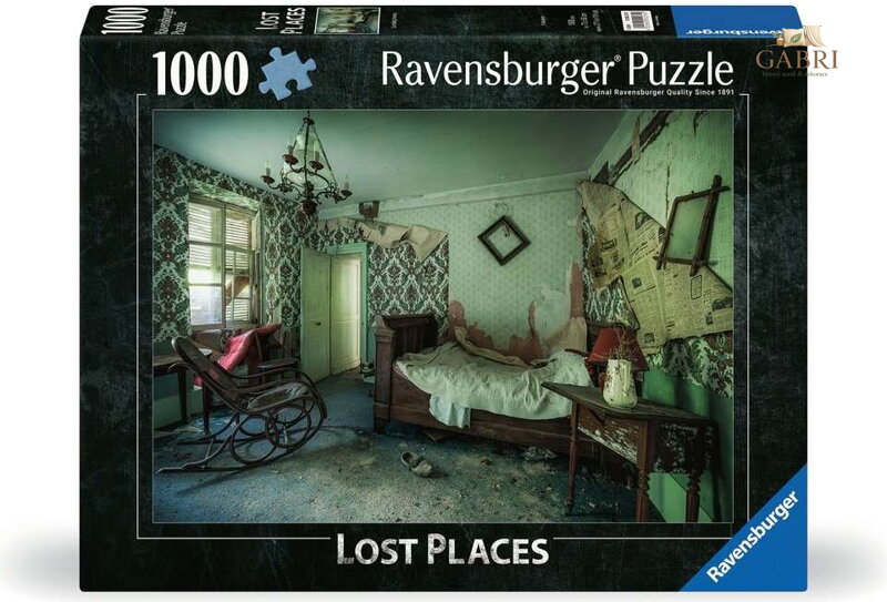 RAVENSBURGER Puzzle Ztracená místa: Zelená ložnice 1000 dílků