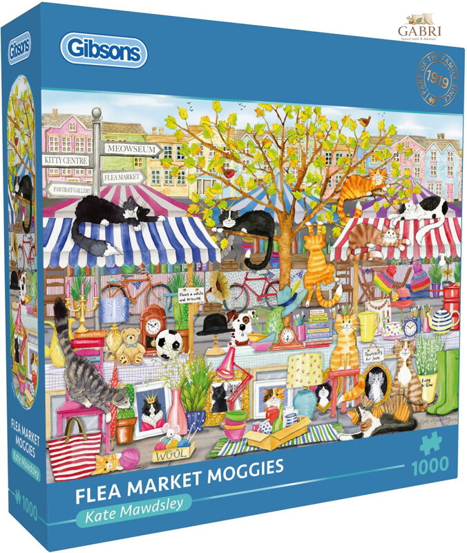 GIBSONS Puzzle Kočičí pouliční trh 1000 dílků
