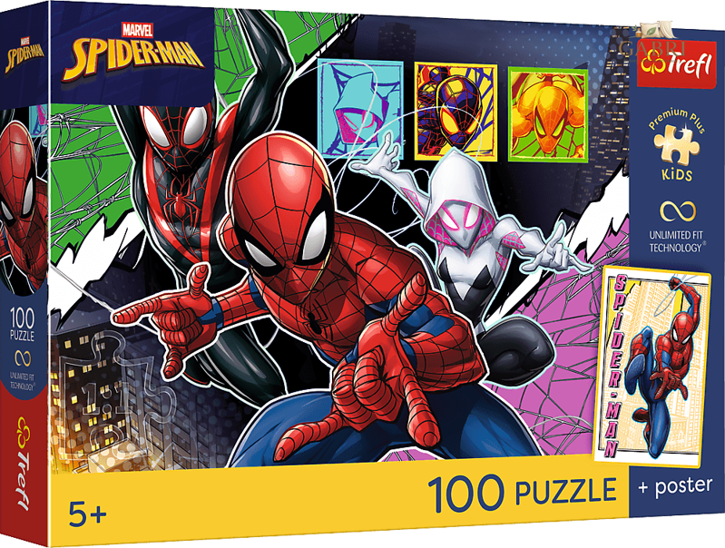 TREFL Puzzle Premium Plus Kids Spiderman: Odvaha 100 dílků