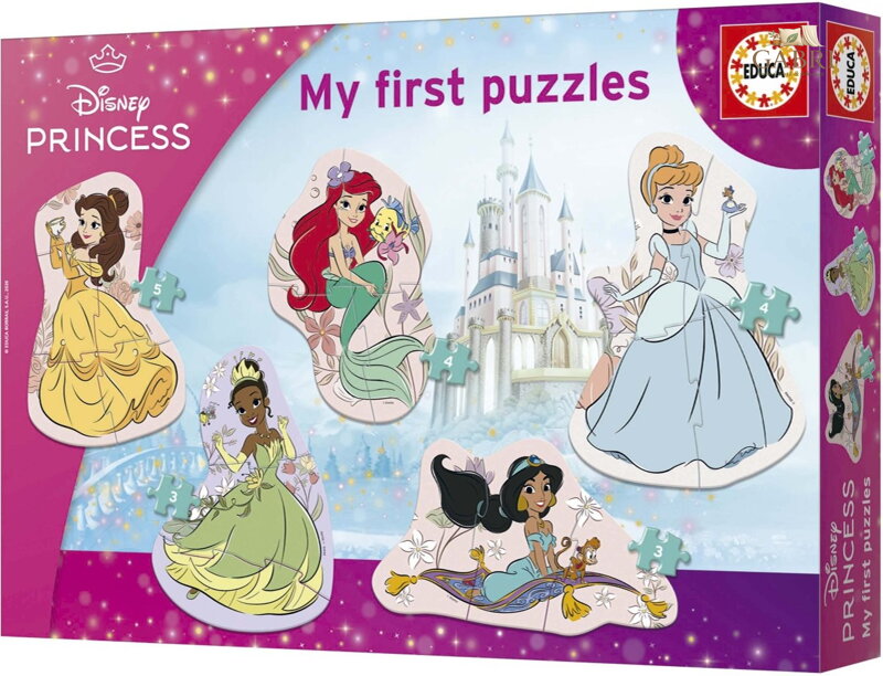 EDUCA Baby puzzle Princezny 5v1 (3-5 dílků)