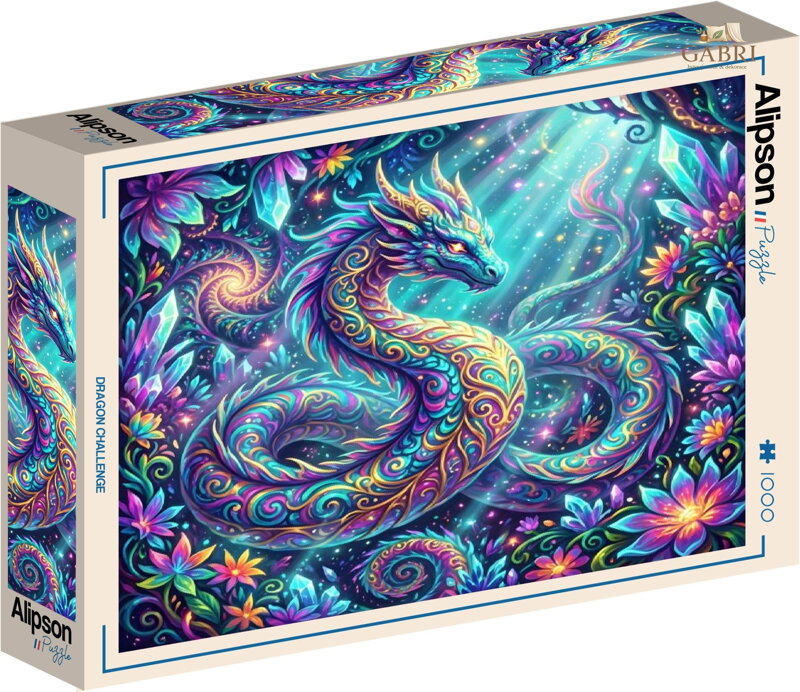 ALIPSON Čtvercové puzzle Dračí výzva 1000 dílků