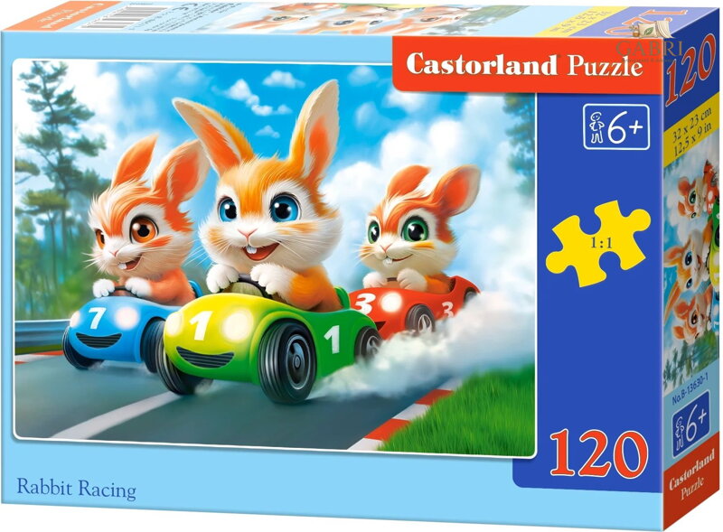 CASTORLAND Puzzle Králičí závody 120 dílků