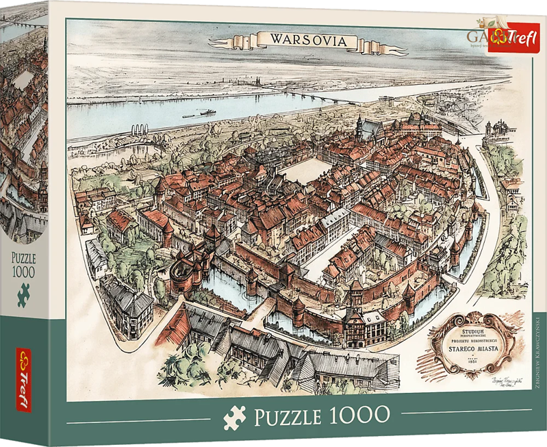 TREFL Puzzle Projekt rekonstrukce Starého Města, 1951 Varšava 1000 dílků