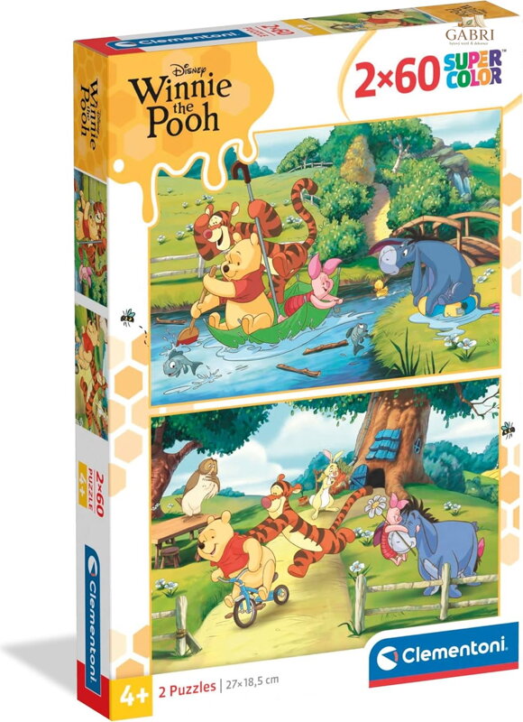 CLEMENTONI Puzzle Medvídek Pú 2x60 dílků