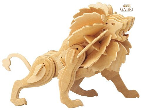 WOODEN TOY , WCK 3D puzzle Lev malý