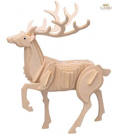 WOODEN TOY , WCK 3D puzzle Jelen