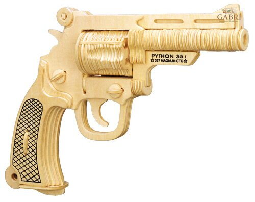WOODEN TOY , WCK 3D puzzle Revolver S&W 19 Bulldog