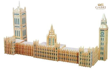 WOODEN TOY , WCK 3D puzzle Big Ben barevný