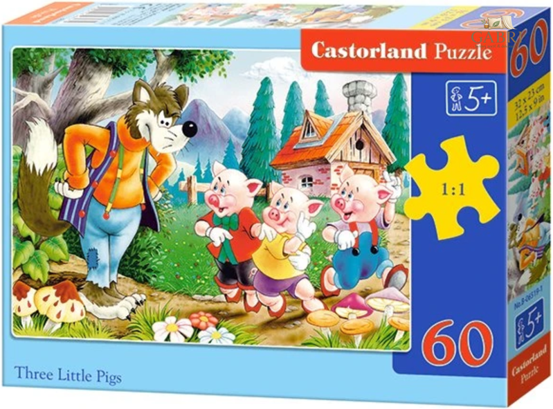 CASTORLAND Puzzle O třech prasátkách 60 dílků
