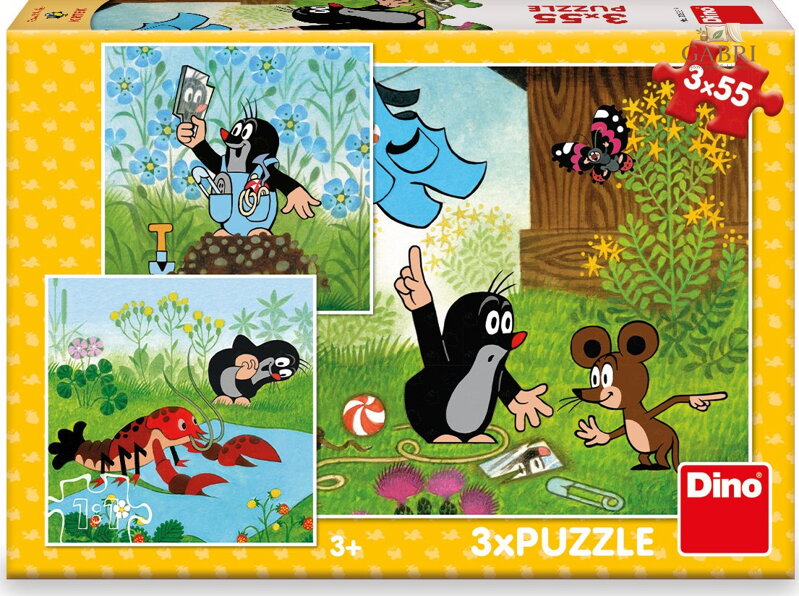 DINO Puzzle Krtek a kalhotky 3x55 dílků
