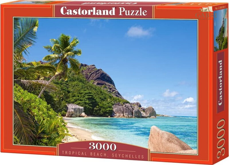 CASTORLAND Puzzle Tropická pláž, Seychely 3000 dílků