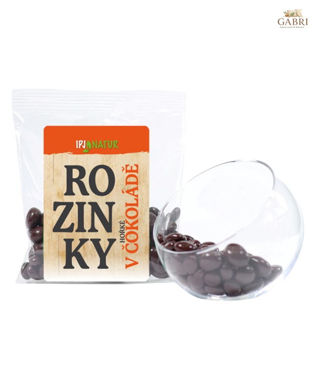 Rozinky v hořké čokoládě 100g IPJ NATUR 3104