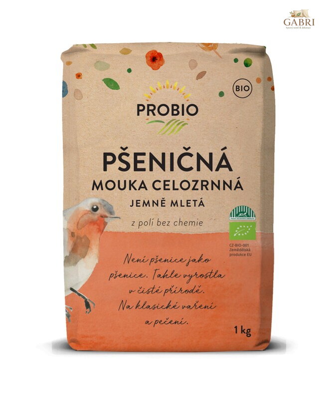 Mouka pšeničná celozrnná jemná BIO 1kg Probio 2617