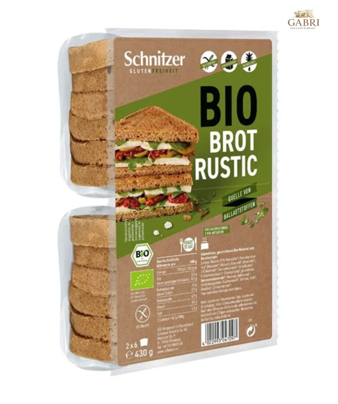 Chléb toustový rustikální BIO 430g Schnitzer bez lepku 3352