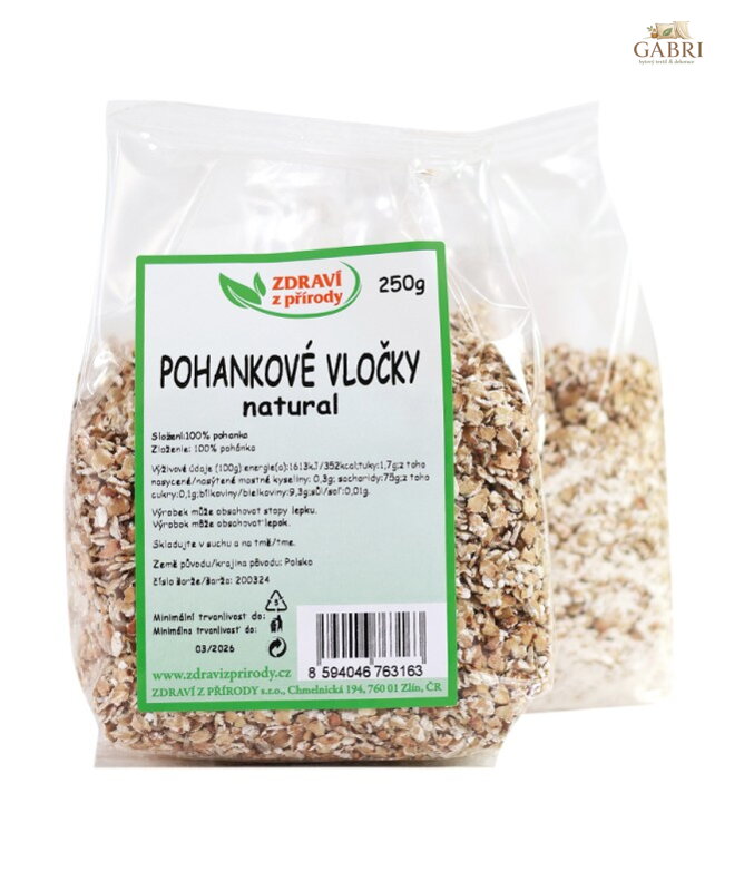 Vločky pohankové světlé natural 250g ZP 2936
